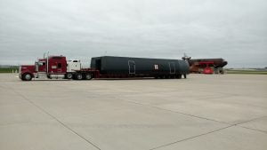 Fuselage Loads Moved to Chicago O'Hare for Fire Training