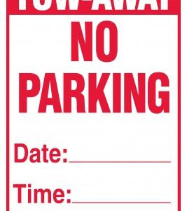 Temporary No Parking Signs