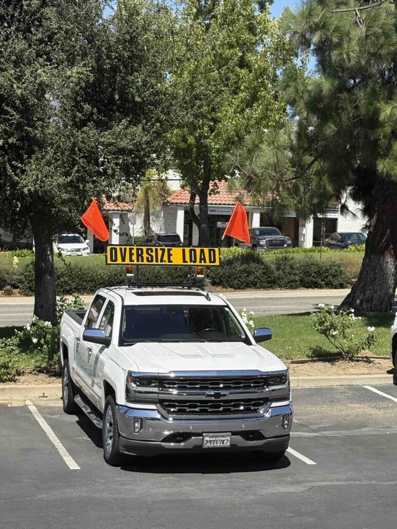 Custom Pilot Car Rack Made by WCS Permits & Pilot Cars