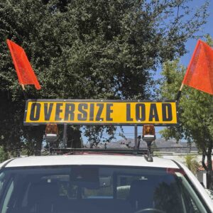 Pilot Car Rack with Signs & Lights - WCS Permits & Pilot Cars